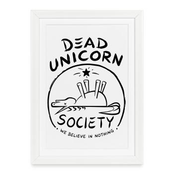Dead Unicorn Society - Framed poster (27 × 37 cm) - white - Front