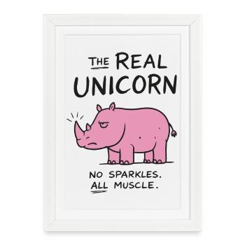 The Real Unicorn - Framed poster (27 × 37 cm) - white - Front