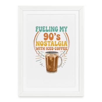ICED_COFFEE - Framed poster (27 × 37 cm) - white - Front