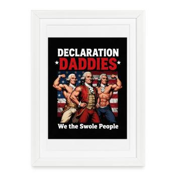 Swole Daddies Declaration - Framed poster (27 × 37 cm) - white - Front