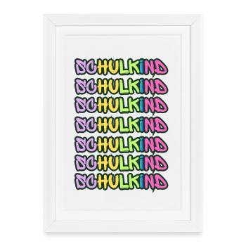 Cool lettering for schoolchild design - Framed poster (27 × 37 cm) - white - Front