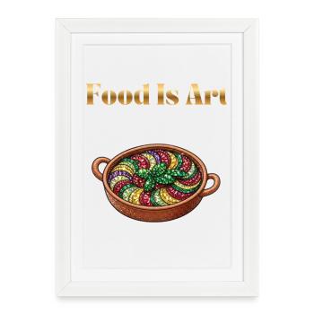 Food Is Art ... Ratatouille - Framed poster (27 × 37 cm) - white - Front