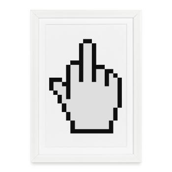 mouse_fu - Gerahmtes Poster (27 × 37 cm) - Weiß - Vorne