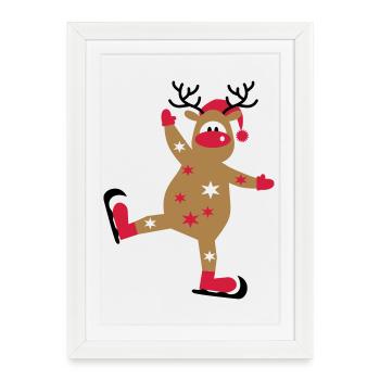 Jour de Noël - Affiche encadrée (27 × 37 cm) - blanc - Devant