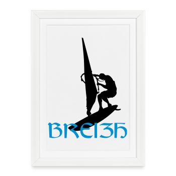 Windsurf Windsurfing Windsurfen Planche à voile - Framed poster (27 × 37 cm) - white - Front