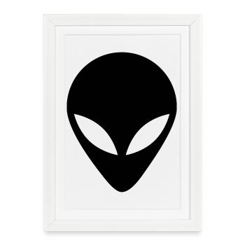 étranger alien - Affiche encadrée (27 × 37 cm) - blanc - Devant