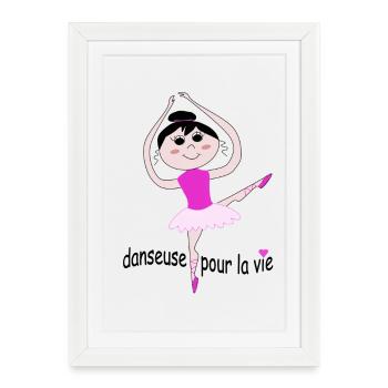 Danseuse pour la vie - Affiche encadrée (27 × 37 cm) - blanc - Devant