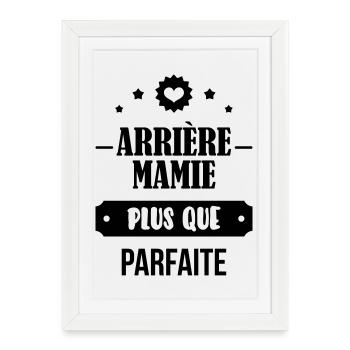 Mamie / Mamy / Grand Mere / Grand-Mère / Bébé - Affiche encadrée (27 × 37 cm) - blanc - Devant