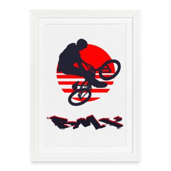BMX - Framed poster (27 × 37 cm) - white - Front