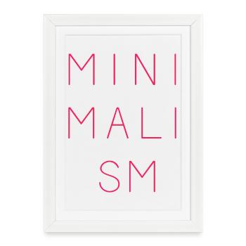 Minimalisme - Affiche encadrée (27 × 37 cm) - blanc - Devant