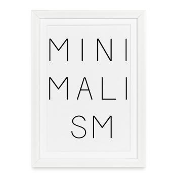 Minimalisme - Affiche encadrée (27 × 37 cm) - blanc - Devant