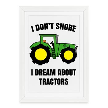 Déclaration de tracteur agricole Machines agricoles Agriculture Agriculture - Affiche encadrée (27 × 37 cm) - blanc - Devant