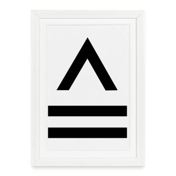 Corresponds to characters equivalent to - Framed poster (27 × 37 cm) - white - Front