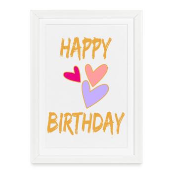 18. 18 YEARS OLD. 18th ANNIVERSARY. BIRTHDAY 18 YEARS. - Framed poster (27 × 37 cm) - white - Front