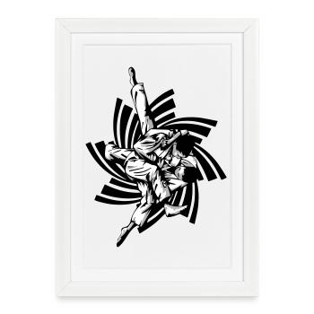 Judo Hold - Framed poster (27 × 37 cm) - white - Front