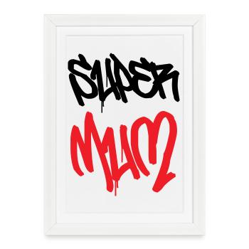 Super Mom - Mother's Day - Framed poster (27 × 37 cm) - white - Front