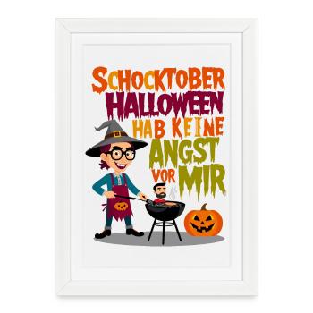 Shock Halloween - Framed poster (27 × 37 cm) - white - Front