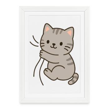 Cher petit chaton - Affiche encadrée (27 × 37 cm) - blanc - Devant
