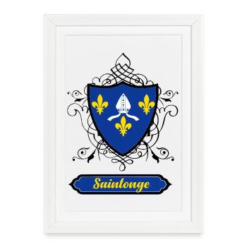 Saintonge - Affiche encadrée (27 × 37 cm) - blanc - Devant