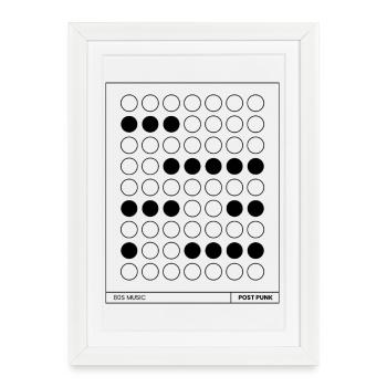 post punk music poster. - Framed poster (27 × 37 cm) - white - Front