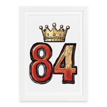 84 Number Krone - Framed poster (27 × 37 cm) - white - Front