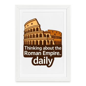 Empire romain quotidien - Affiche encadrée (27 × 37 cm) - blanc - Devant
