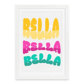 Bella Bella Tricolor Font - Framed poster (27 × 37 cm) - white - Front