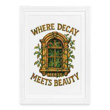 Urbex - Urban Exploration - Framed poster (27 × 37 cm) - white - Front