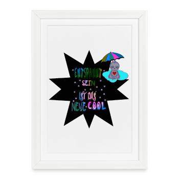 Relaxed-Star Sloth1 - Framed poster (27 × 37 cm) - white - Front