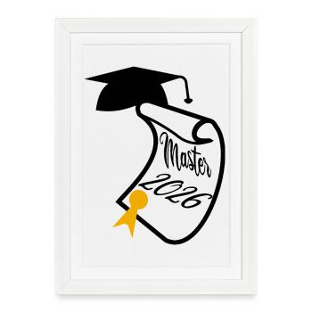 Master 2026 - Framed poster (27 × 37 cm) - white - Front