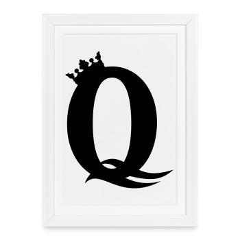 Q-Queen – Majestic Party & Girl Design - Framed poster (27 × 37 cm) - white - Front