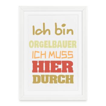 Gift for organ builders - Framed poster (27 × 37 cm) - white - Front
