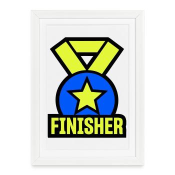 Étoile de la médaille de Finisher Fier - Affiche encadrée (27 × 37 cm) - blanc - Devant