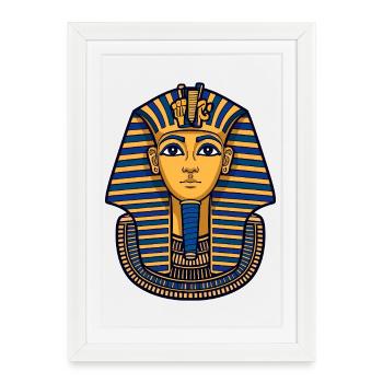 Le Masque du Pharaon de Toutânkhamon - Affiche encadrée (27 × 37 cm) - blanc - Devant