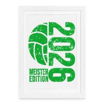 Maillot Volleyball Master 2026, vert, bouteille - Affiche encadrée (27 × 37 cm) - blanc - Devant