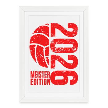 Volleyball Master Shirt 2026, Red, Hoodie, Mug - Framed poster (27 × 37 cm) - white - Front