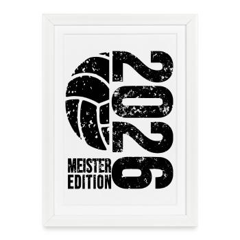 Volleyball Master Cap 2026, Black Pullover Hoodie - Framed poster (27 × 37 cm) - white - Front