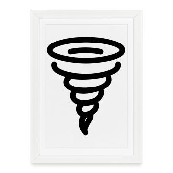 tornado - Framed poster (27 × 37 cm) - white - Front