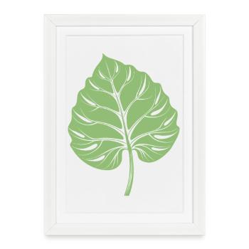 Taro Leaf - Framed poster (27 × 37 cm) - white - Front