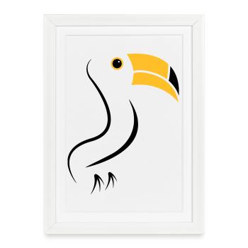 toucan silhouette - Framed poster (27 × 37 cm) - white - Front