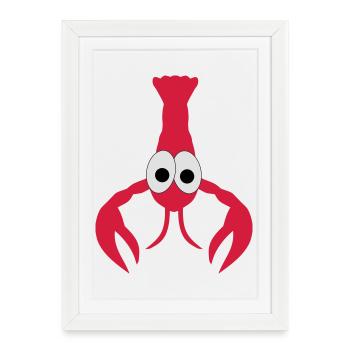Homard - Affiche encadrée (27 × 37 cm) - blanc - Devant