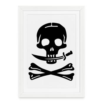 Pirate - pirates - Affiche encadrée (27 × 37 cm) - blanc - Devant