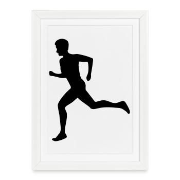 racing - Framed poster (27 × 37 cm) - white - Front
