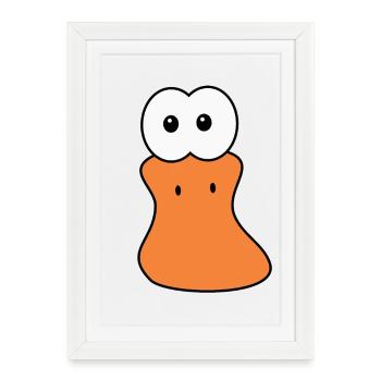 Canards canards - Affiche encadrée (27 × 37 cm) - blanc - Devant
