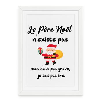 Santa Claus does not exist - Framed poster (27 × 37 cm) - white - Front