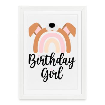 Pastel Pup Rainbow - Framed poster (27 × 37 cm) - white - Front