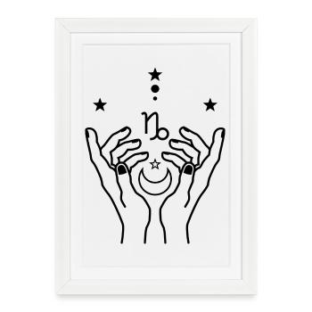 Capricorn zodiac astrology - Framed poster (27 × 37 cm) - white - Front