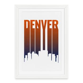Pente de la ligne d’horizon de Denver - Affiche encadrée (27 × 37 cm) - blanc - Devant