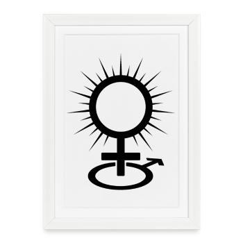 Symbole de la dominatrice et de la maîtresse - Affiche encadrée (27 × 37 cm) - blanc - Devant