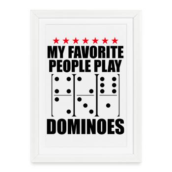 Conception de domino - Affiche encadrée (27 × 37 cm) - blanc - Devant